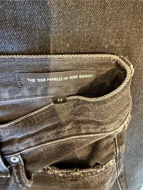 Denim Forum Marlo Hi-Rise Baggy Jeans - Black